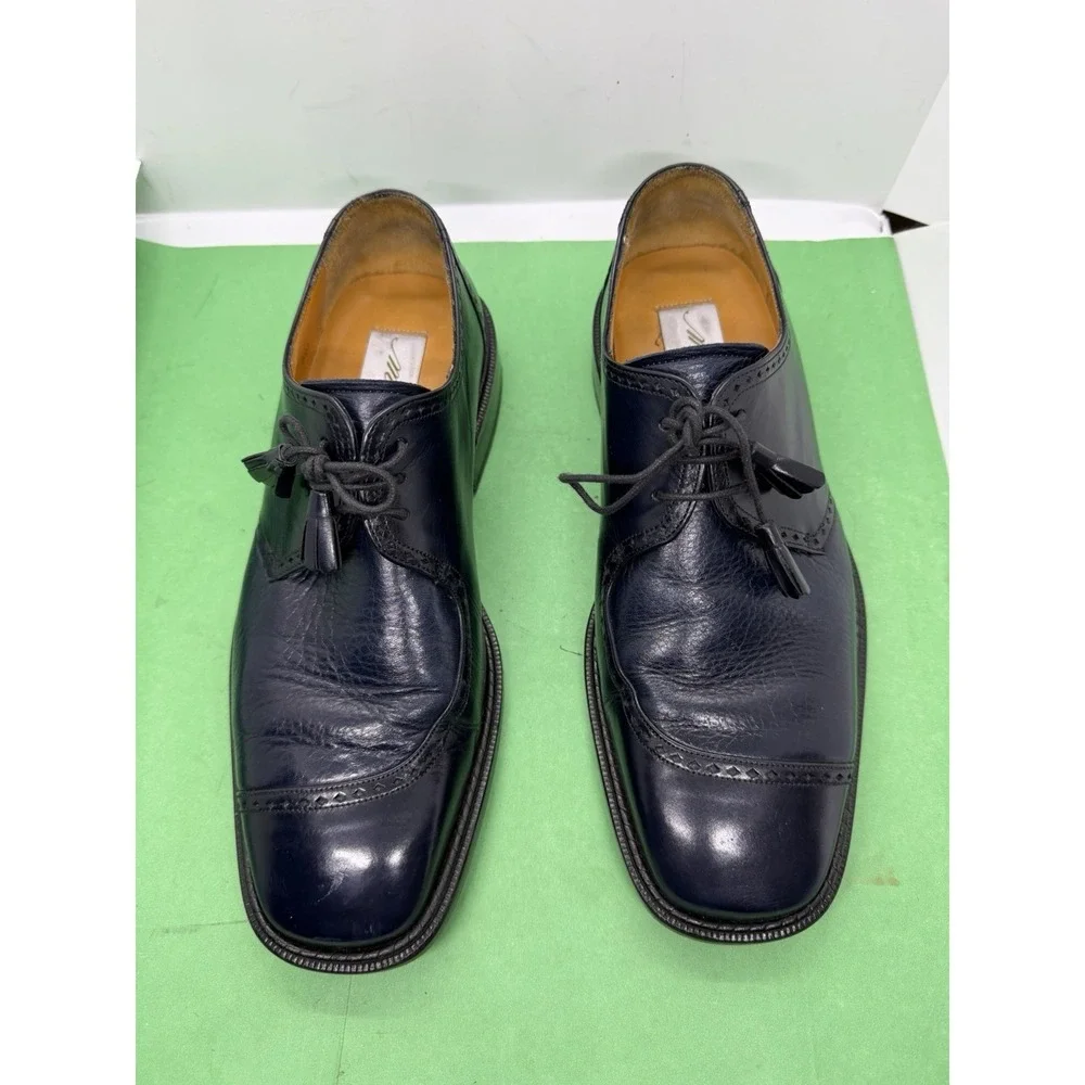 Mezlan Men's Oxford Dress Shoes, Captoe, Black, Size 8M